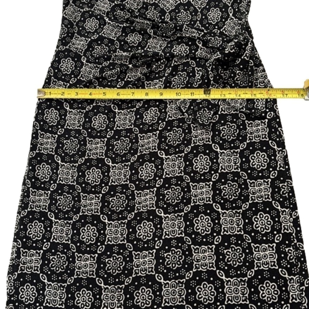 Loft Faux Wrap Dress, Size XS, Black & White Print - Picture 9 of 10